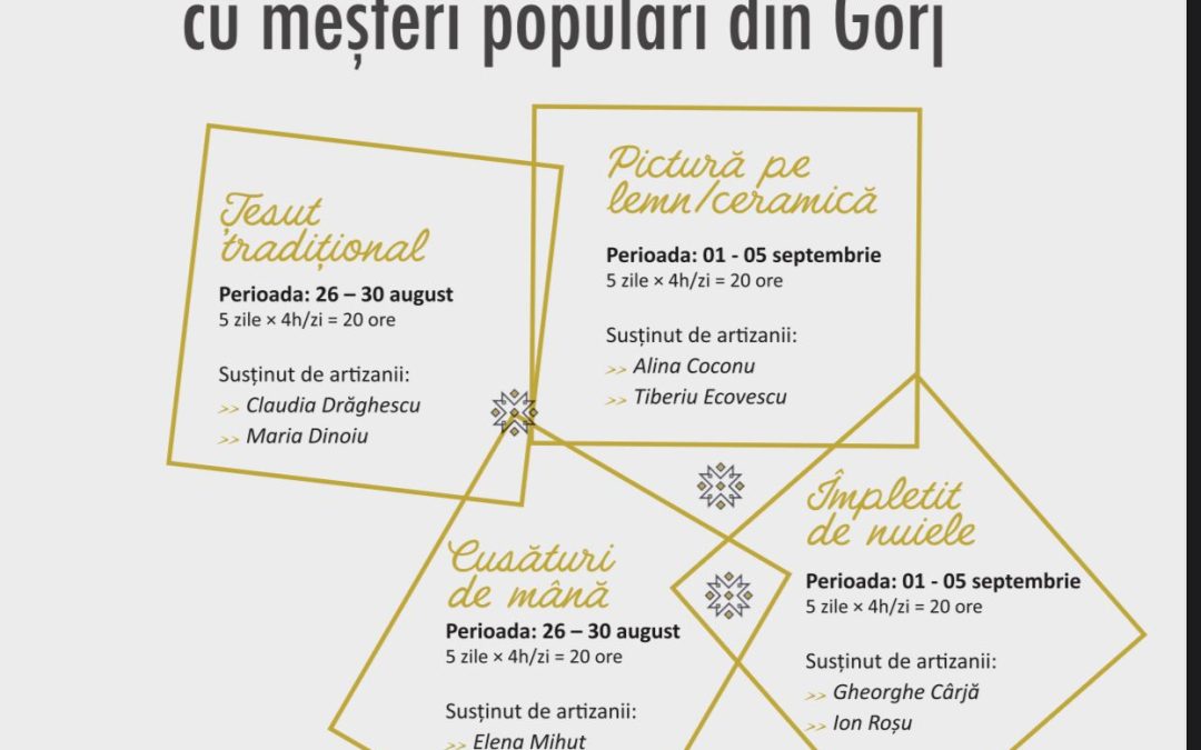 Atelierele de împletit nuiele, pictură pe ceramică și icoane pe lemn